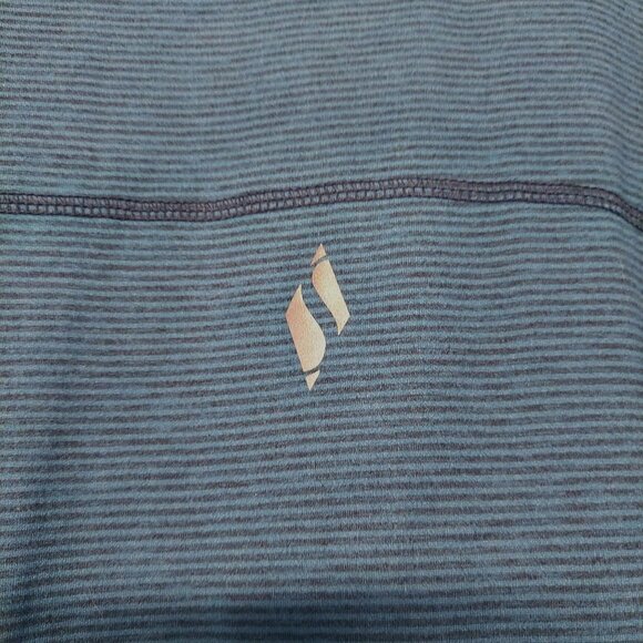 Skechers Women's Plus Size Teal Green Pinstripe GoDri Stride Athletic Tee - Picture 4 of 10